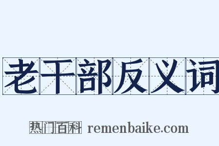 老干部反义词是什么意思的图片